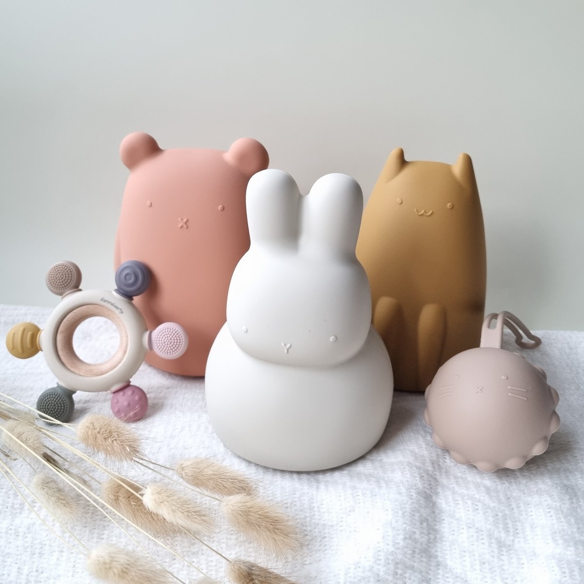 Siliconen flexibele spaarpot beer - aarde