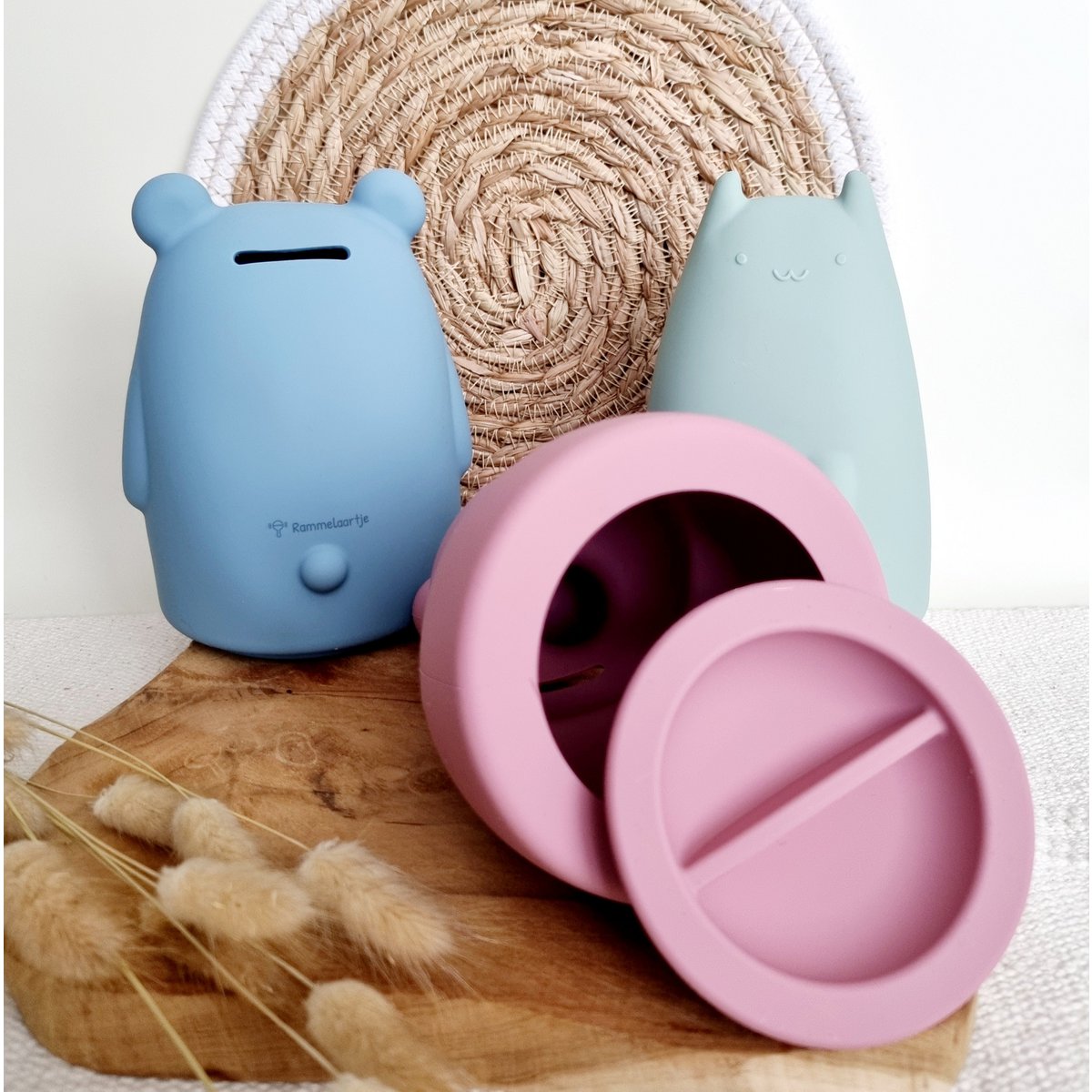 Siliconen flexibele spaarpot kat - groen