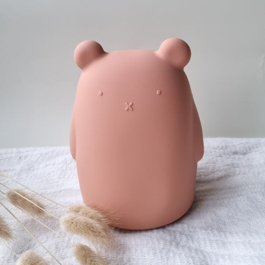 Siliconen flexibele spaarpot beer - aarde